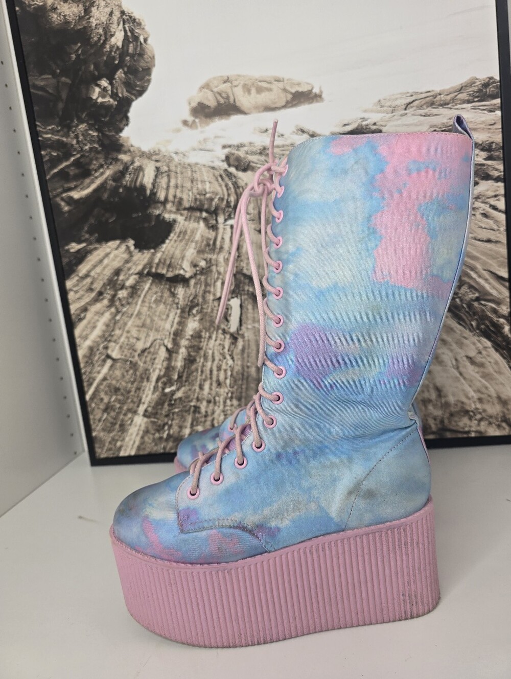 Dolls Kill Yru Pastel Qloud Platform Boots - Picture 5 of 8